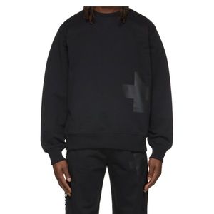 Helmut Lang Crewneck Sweatshirt Cross Logo Black Size S Minimal